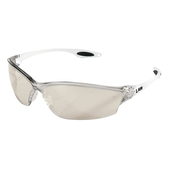 Mcr Safety Law (LW2), Safety Glasses, Anti-Scratch, I/O Clear Mirror Lens, Clear Frame, Frameless, 12 PK LW219 - main